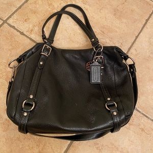 Black leather Coach Purse